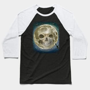 Skull Moon Baseball T-Shirt